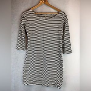 Awake Couture Striped Bodycon Dress Large 3/4 Sleeve